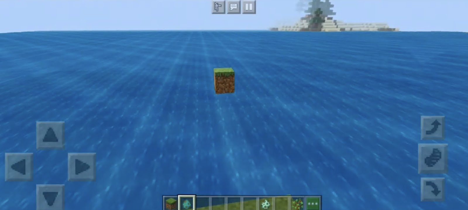Trees floating in Minecraft.