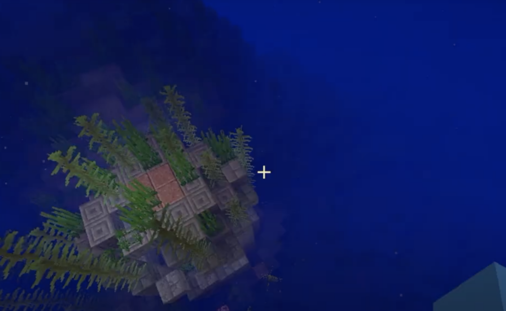 underwater view in Minecraft